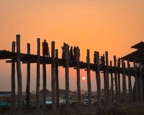 גשר עץ ארמפורה U bein Bridge תמונות